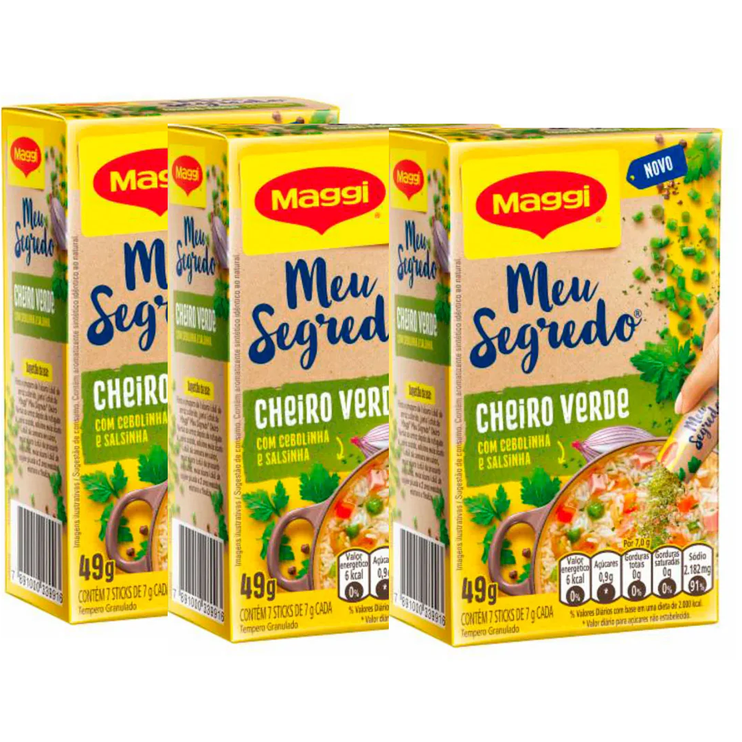 Maggi Tempero Meu Segredo: Cheiro Verde (3x49g)
